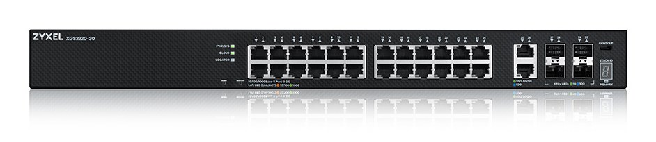 Switch i menaxhuar Zyxel XGS2220-30, 24x Gigabit, 6x 10G, i zi