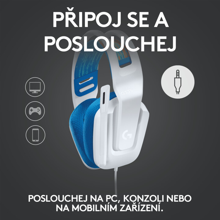 Kufje Logitech G335, të bardha