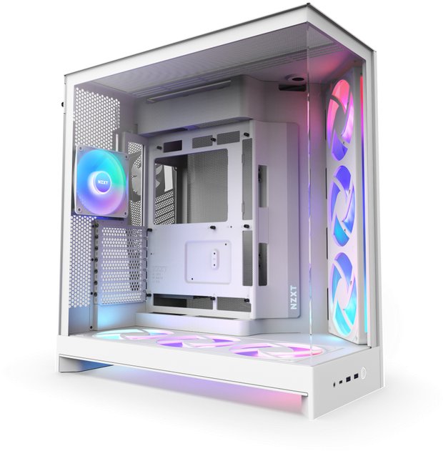 Kasë NZXT H9 Flow RGB+, e bardhë
