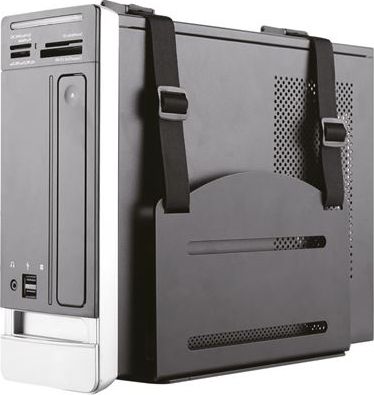 Mbajtëse kompjuteri Neomounts CPU-W100, montim në mur, gjerësi e rregullueshme, e zezë