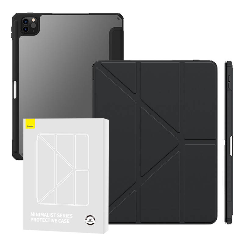 Mbulesë tablet Baseus Minimalist për iPad Pro 11", magnetike, me mbajtës stylus, e zezë