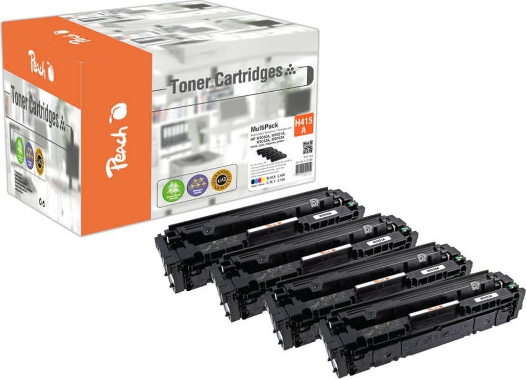 Set toner Peach PT1139, 4 copë, i zi cyan magenta, kompatibil