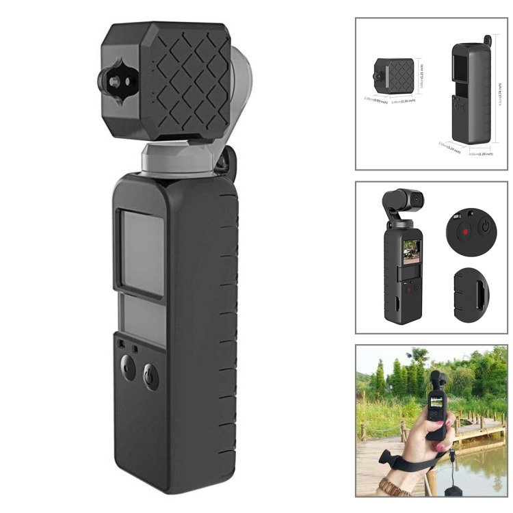 Set aksesorësh Puluz 43 në 1, për DJI Osmo Pocket dhe GoPro, me kuti transporti, i zi