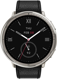 Ora inteligjente Amazfit Active 2 NFC, AMOLED 1.32", rrip lëkure, e zezë