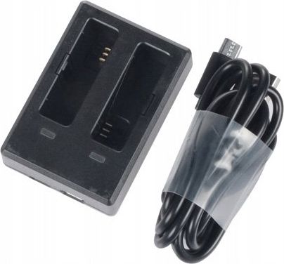 Двоен полнач за батерија за камера SJCAM SJ8, micro USB, LED, црн
