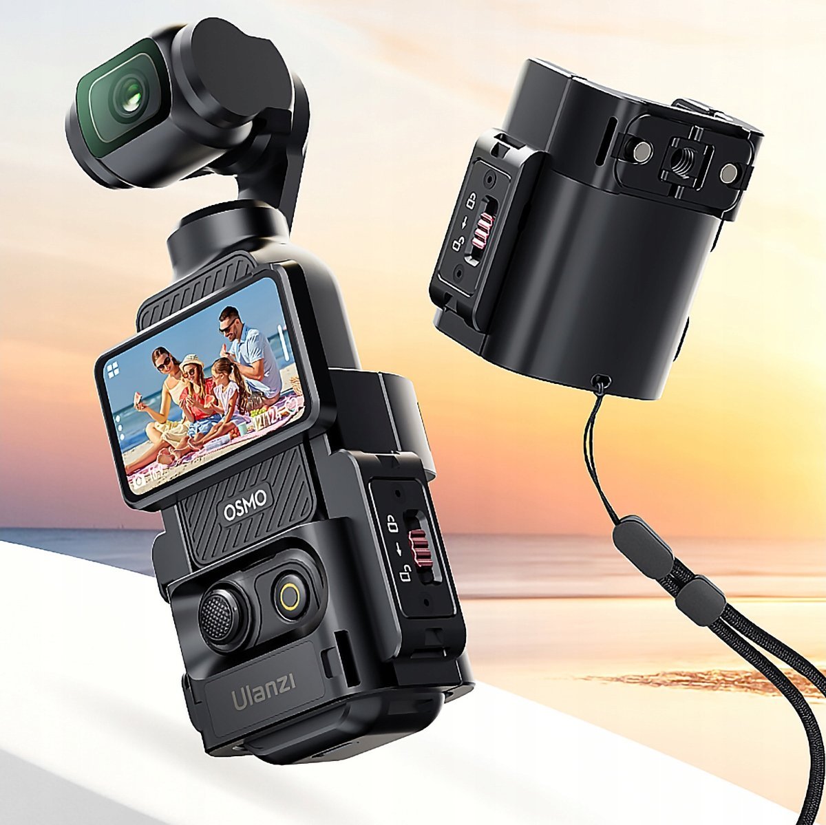 Adapter zgjerues për kamerë aksion Ulanzi PK 06, për DJI Osmo Pocket 3, i zi