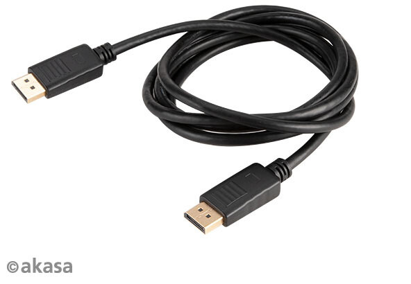 Kabllo Akasa DisplayPort - DisplayPort, M / M, 8K @ 60Hz, 2m, e zezë
