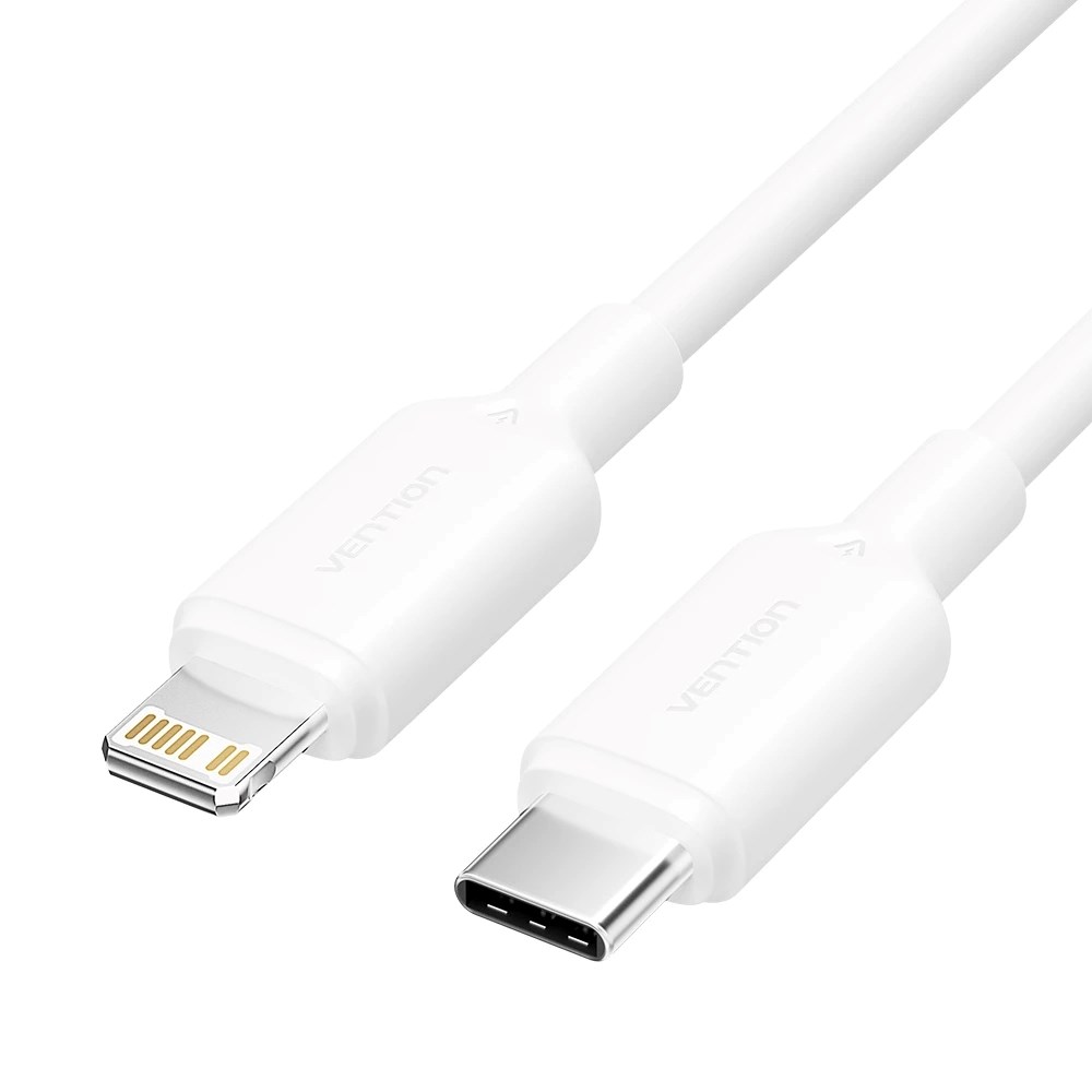 Kabllo Vention USB 2.0 USB C në Lightning, 3A, 1m, e bardhë