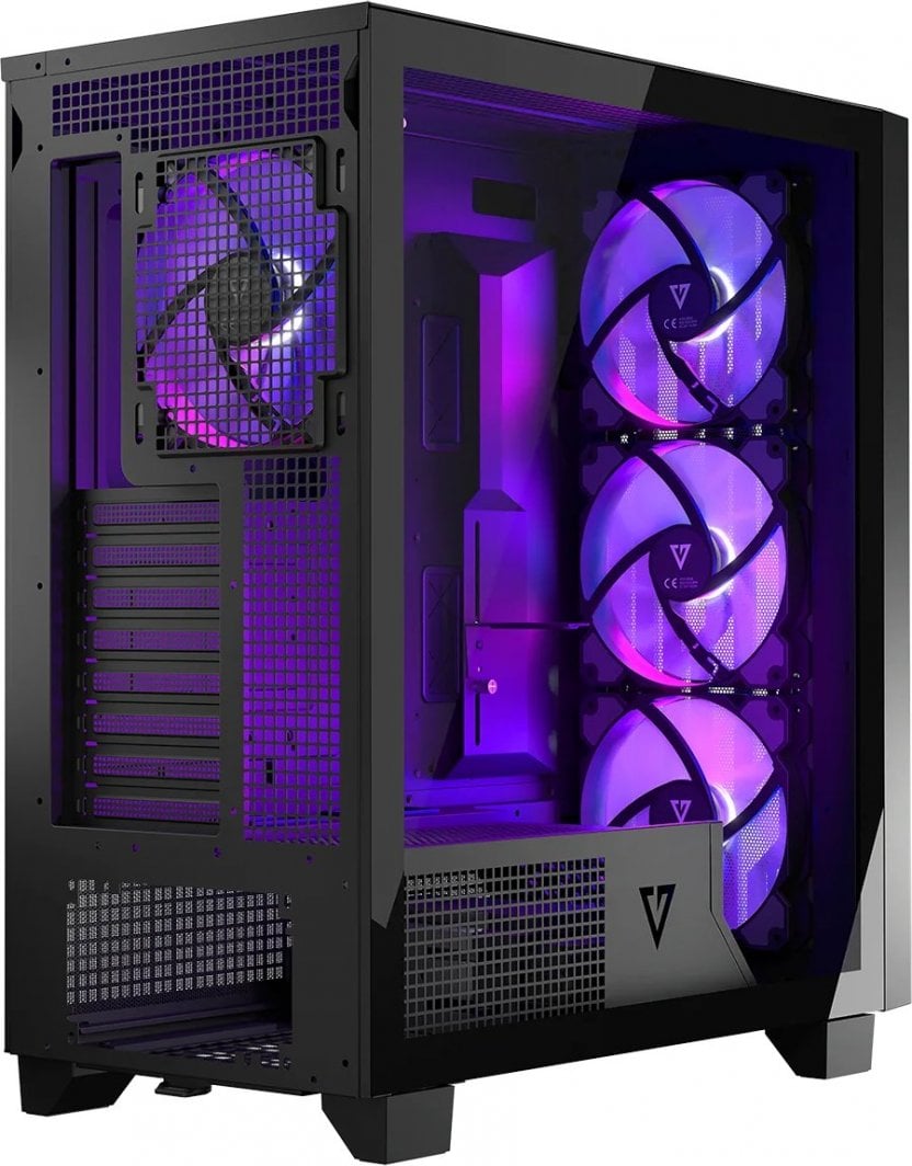 Kasë Modecom Perun Apex ARGB, e zezë, Midi Tower