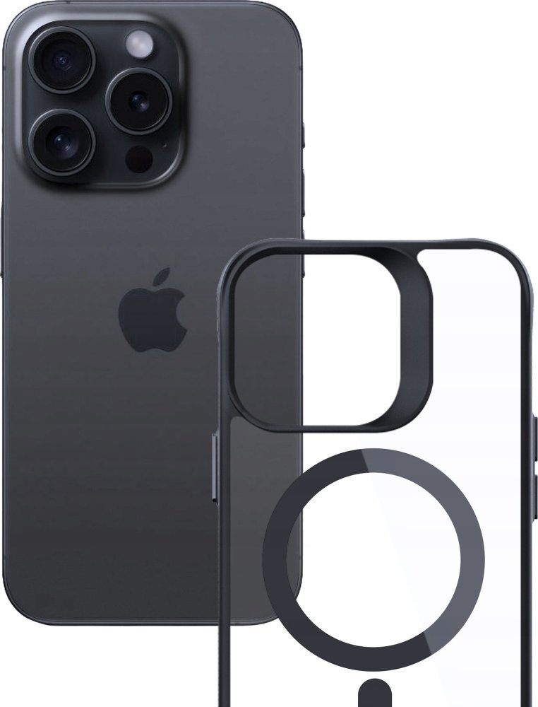 Maskë mbrojtëse 3MK Satin Armor MagCase për iPhone 15 Pro 6.1", MagSafe, transparente