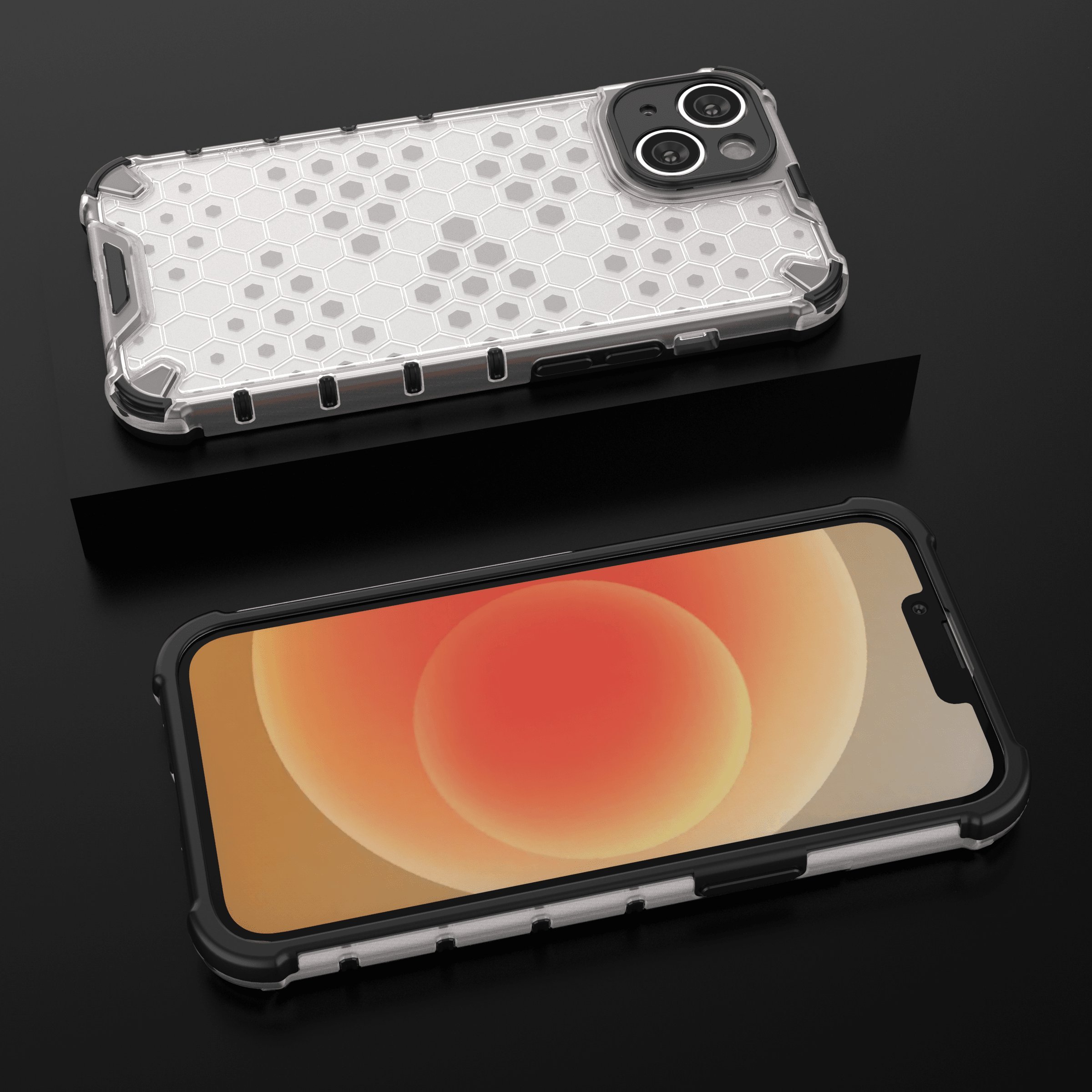 Mbrojtëse telefoni Hurtel Honeycomb, iPhone 14 Plus, hibrid e blinduar, e kaltër