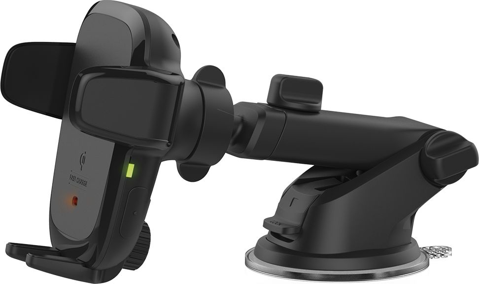 Mbajtëse telefoni IOttie AutoSense, karikim wireless 10W, për xham dhe pult, e zezë