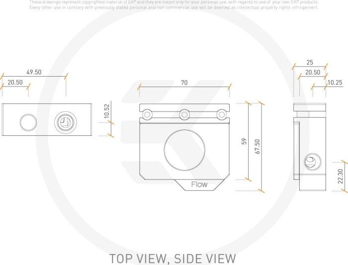 Matës rrjedhjeje EKWB Quantum ScalarFlow Indicator TtB D RGB, për ftohje me ujë PC, transparent