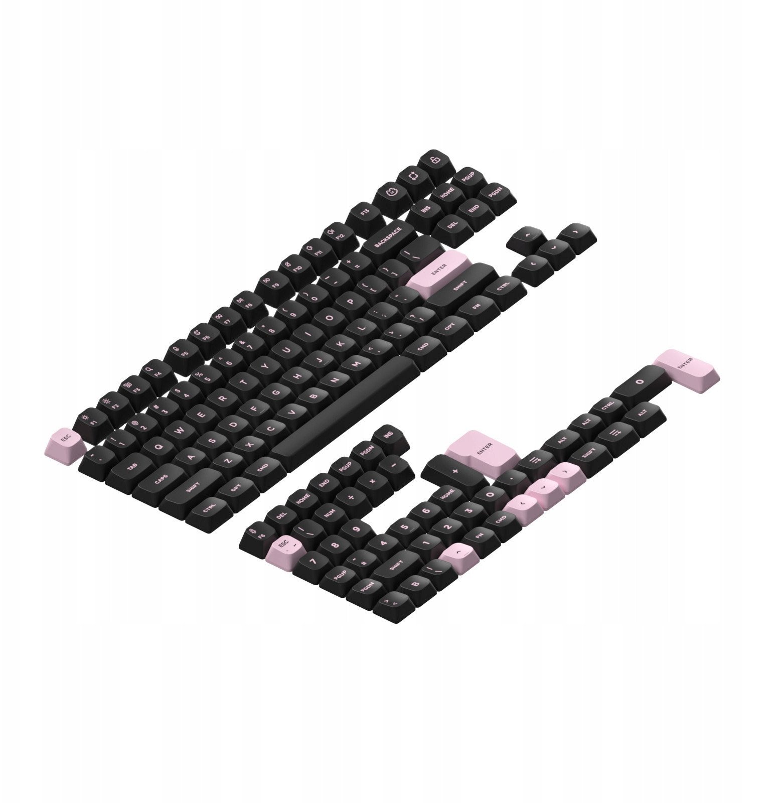 Kapakë tastiere Nuphy Gem, MSA Double-shot PBT, Inca Rose