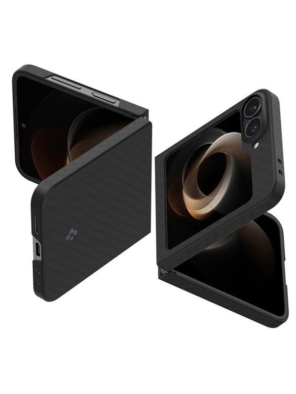 Mbulesë telefoni Spigen Air Skin për Samsung Galaxy Z Flip6, aramid, e zezë