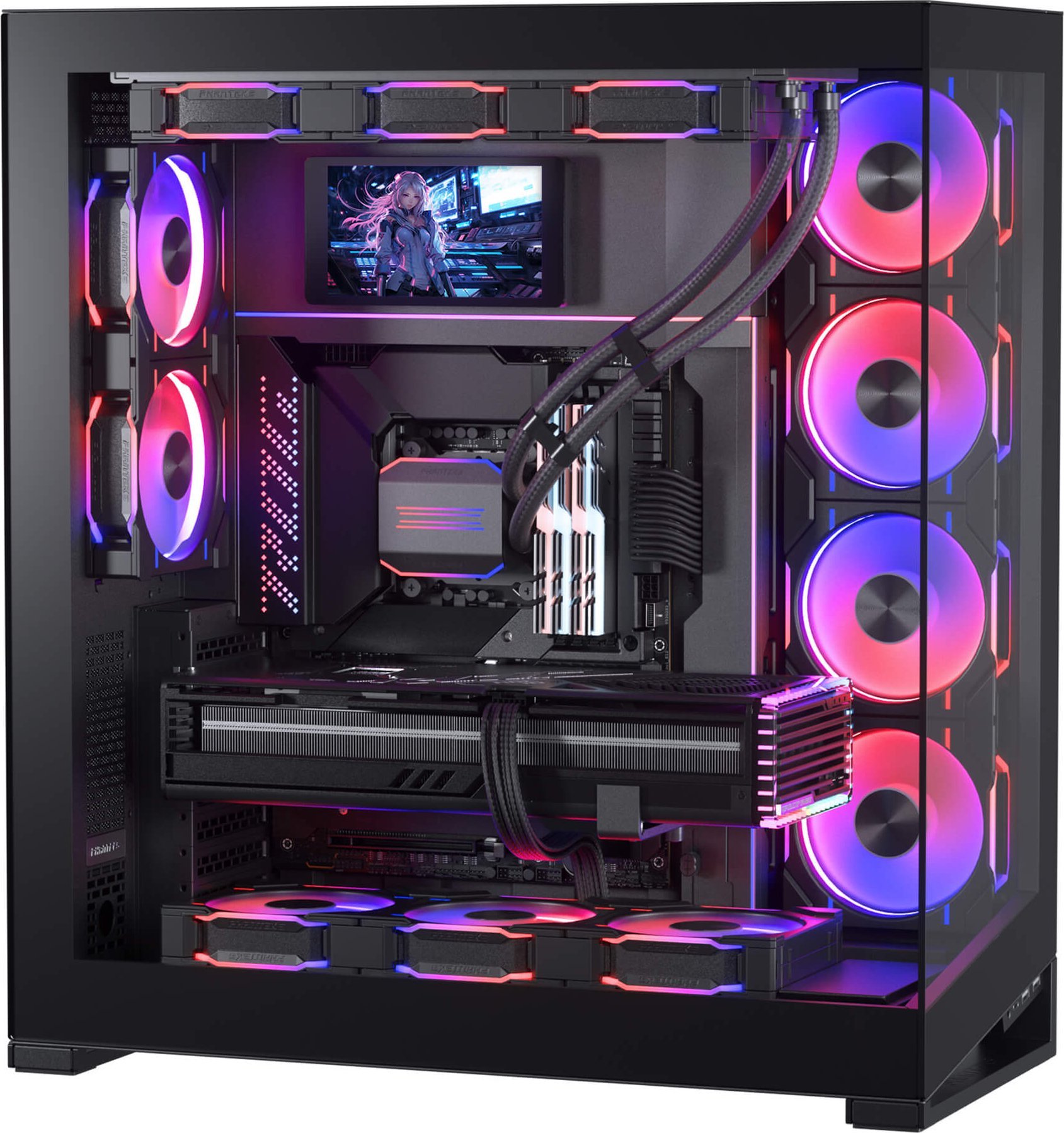 Ekran dytësor Phanteks Universal Hi-Res Display, 5.5", 2560x1440, i zi