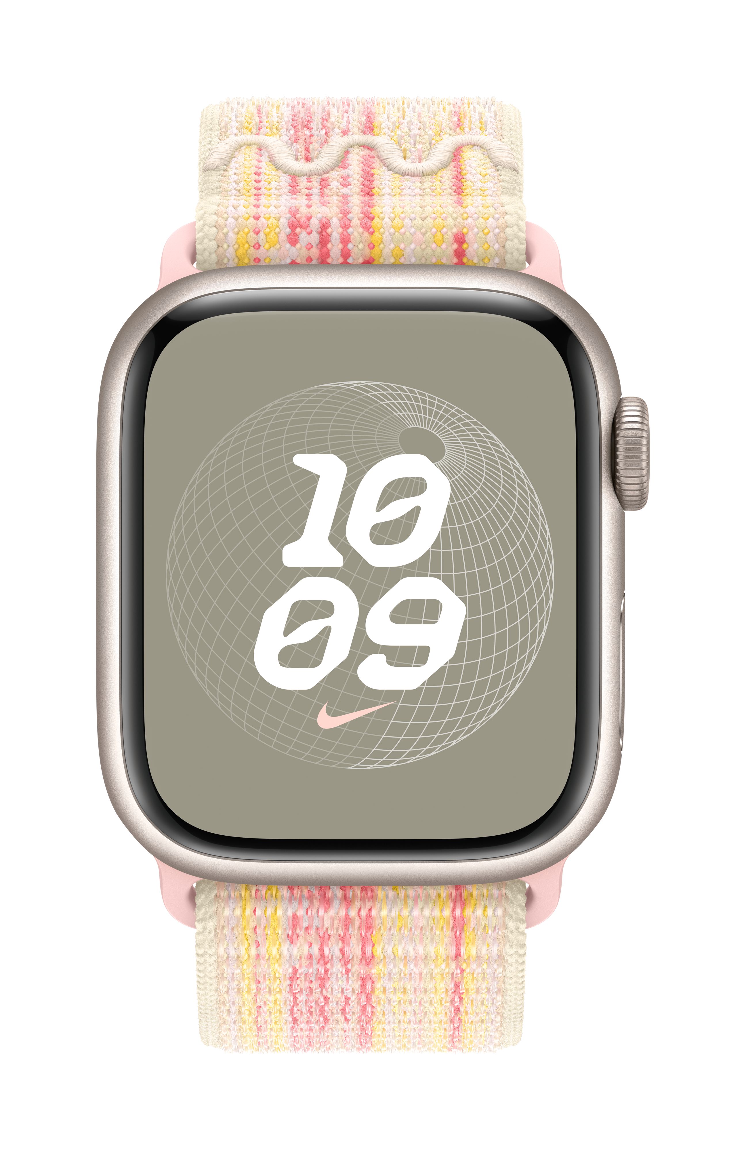 Apple Watch 41mm Nike Band, Starlight/Pink Nike Sport Loop