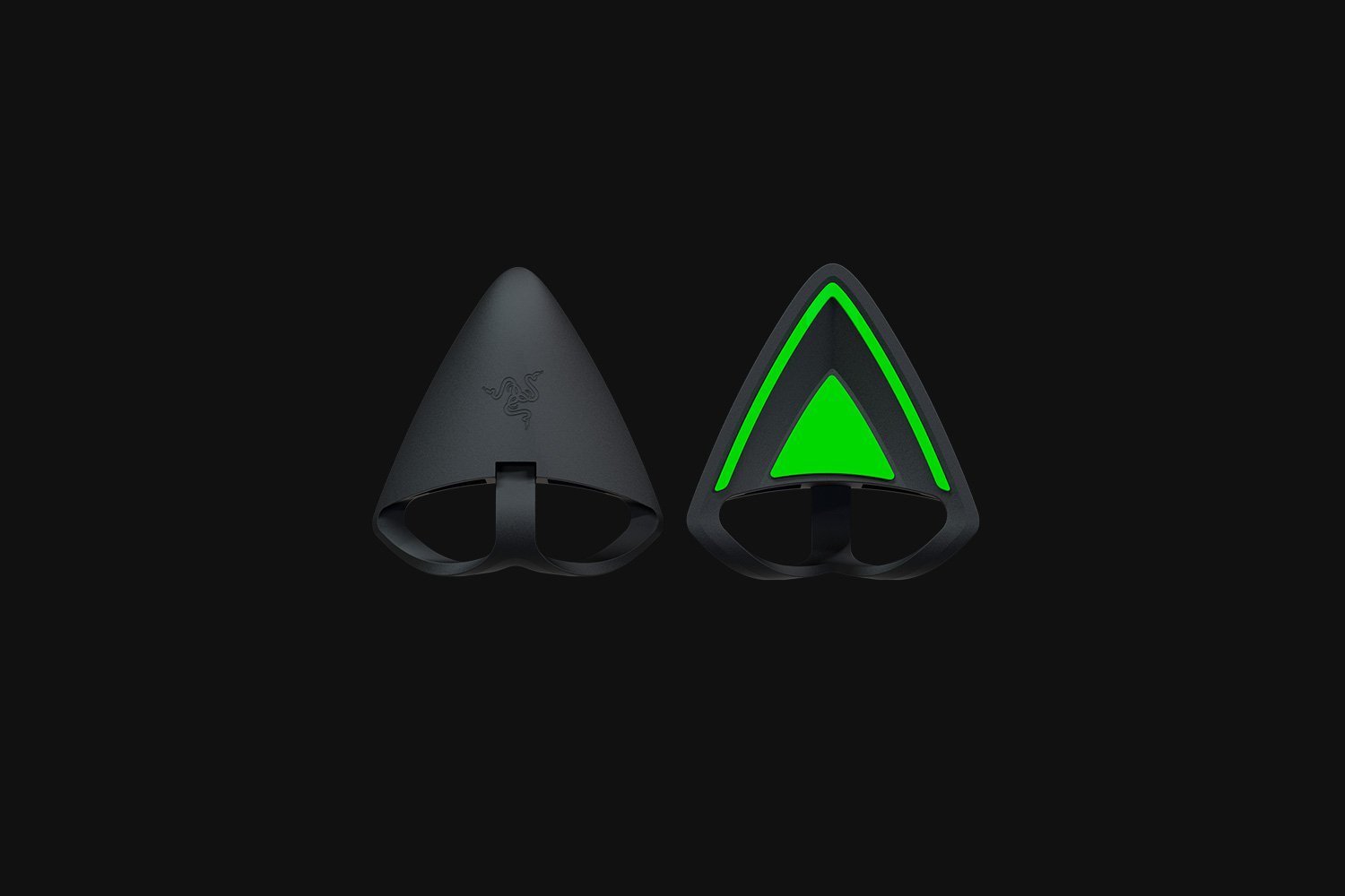 Aksesor veshë silikoni për kufje Razer Kitty Ears V2, dekorativ, RC21-02230100-R3M1, të zinj
