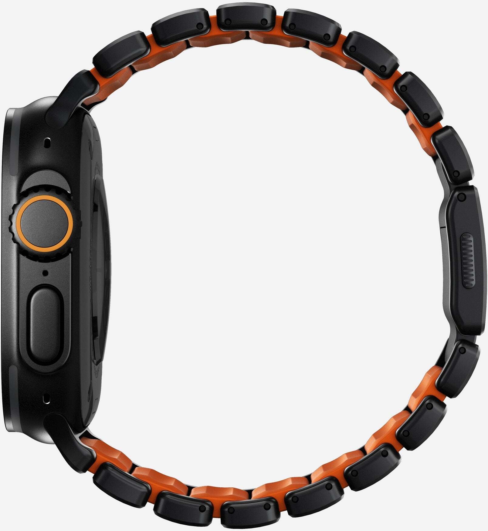 Rrip për Apple Watch Stratos Band 49mm, titanium i zi, Ultra Orange