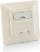 Pllakë modulare rrjeti Equip Cat.6A, 2 porta RJ45, e bardhë