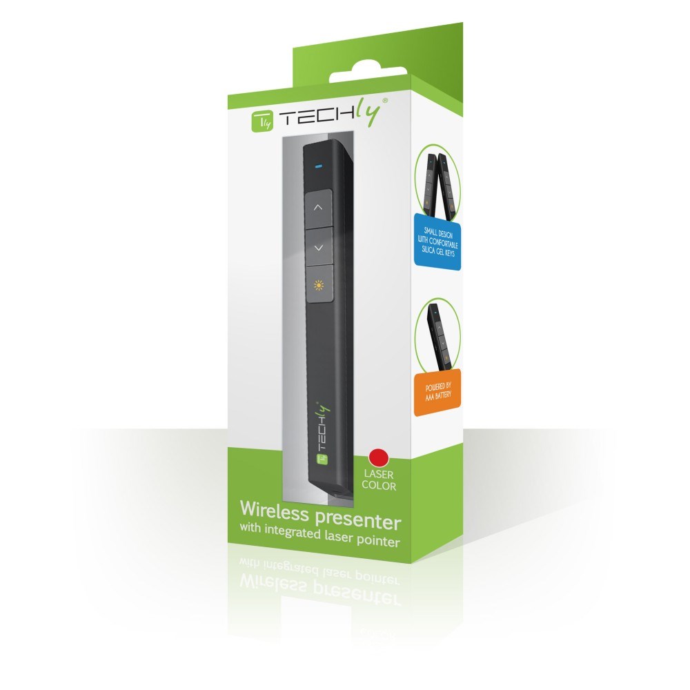 Prezantues me lazer Techly ITC LASER26, wireless, rreze 100m, i zi