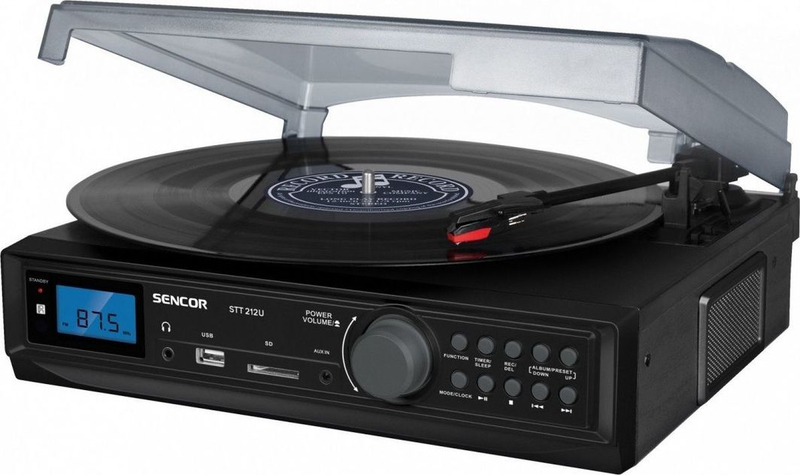 Gramafon Sencor STT 212U, Bluetooth USB SD AUX, radio FM, kafe