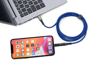 Kabllo karikimi Troika SPEEDY XL, USB 2.0, 100W, 2m, blu