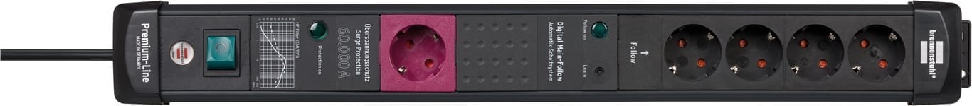 Zgjatues elektrik Brennenstuhl 1951150500, 5 dalje, 3 m, i zi