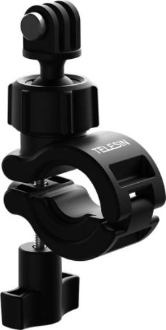 Mbajtëse biçiklete për kamera sportive Telesin DJ HBM 001, rrotullim 360°, çelik inox, e zezë