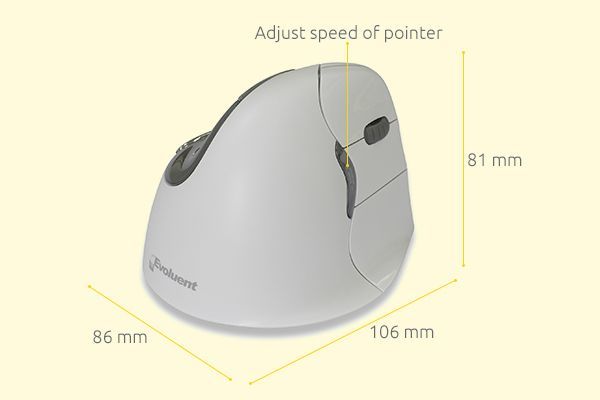 Maus BakkerElkhuizen Evoluent, wireless, Bluetooth, i bardhë