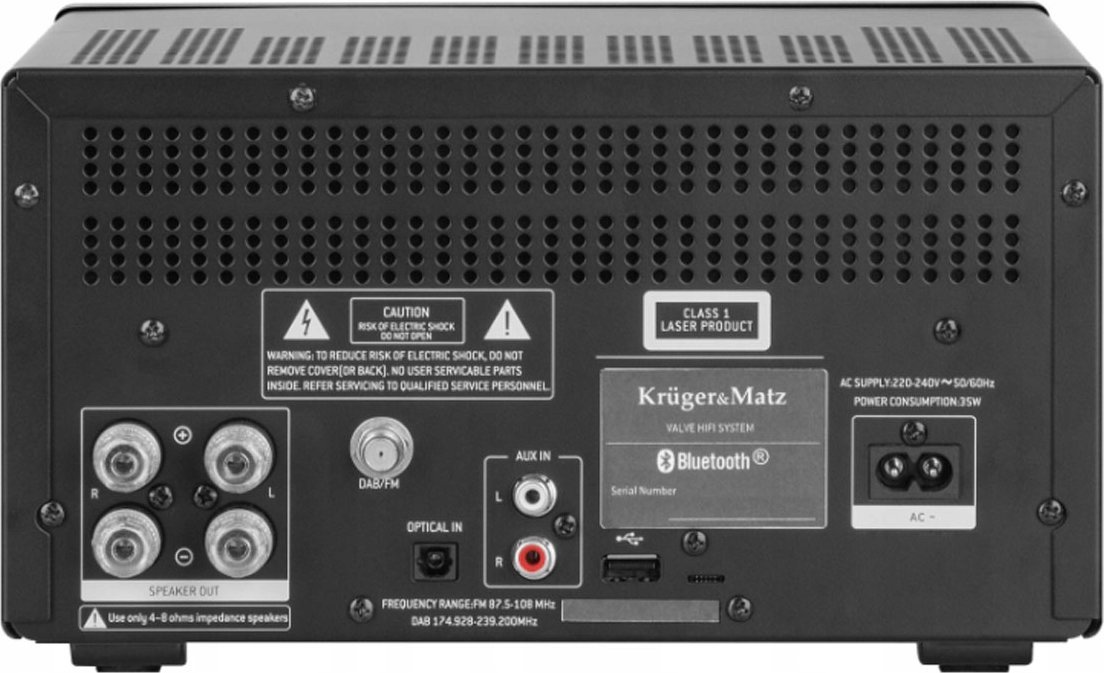 Amplifikator HiFi Kruger&amp;Matz KM1995-A, Class A, 45 W, me Bluetooth