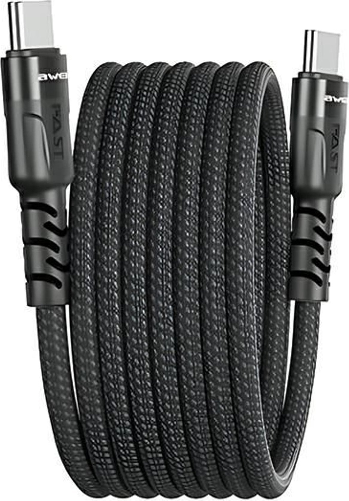 Kabllo Awei CL-166T USB C në USB C, magnetike, 60W, e zezë