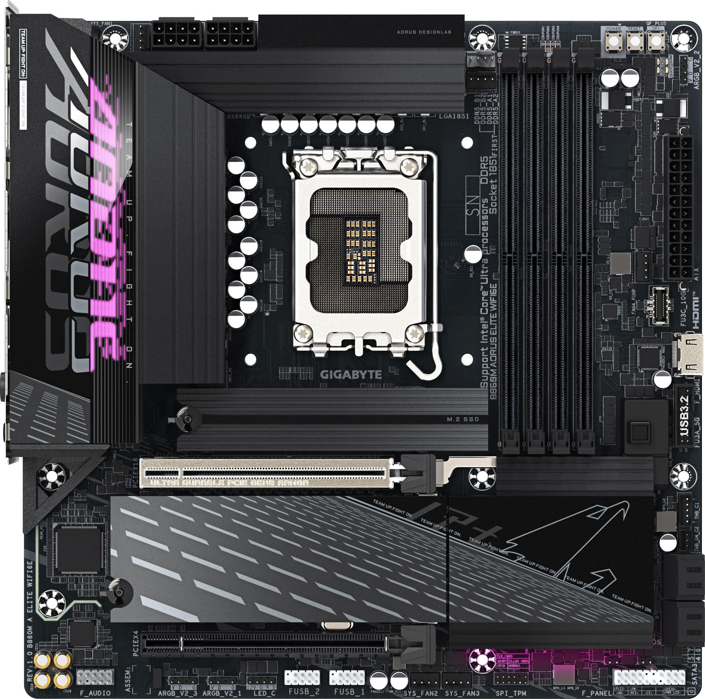 Pllakë amë Gigabyte B860M AORUS ELITE WIFI6E, LGA 1851, DDR5, mATX