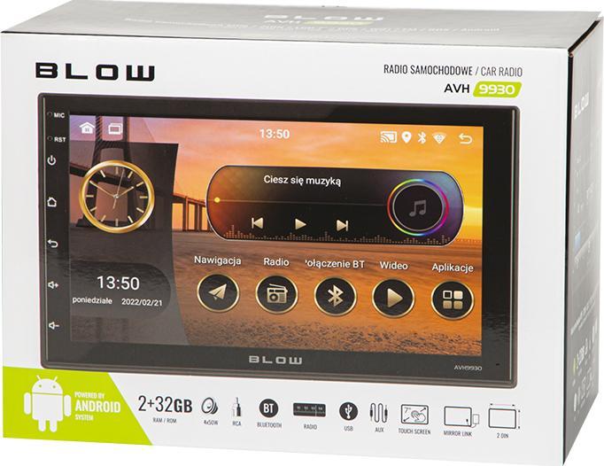 Radio makine Blow AVH-9930 2DIN, ekran 7", GPS, Bluetooth
