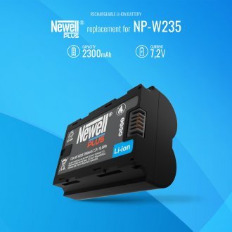 Bateri për kamera Newell PLUS NP-W235, 2300 mAh, për Fujifilm X-T4, e zezë