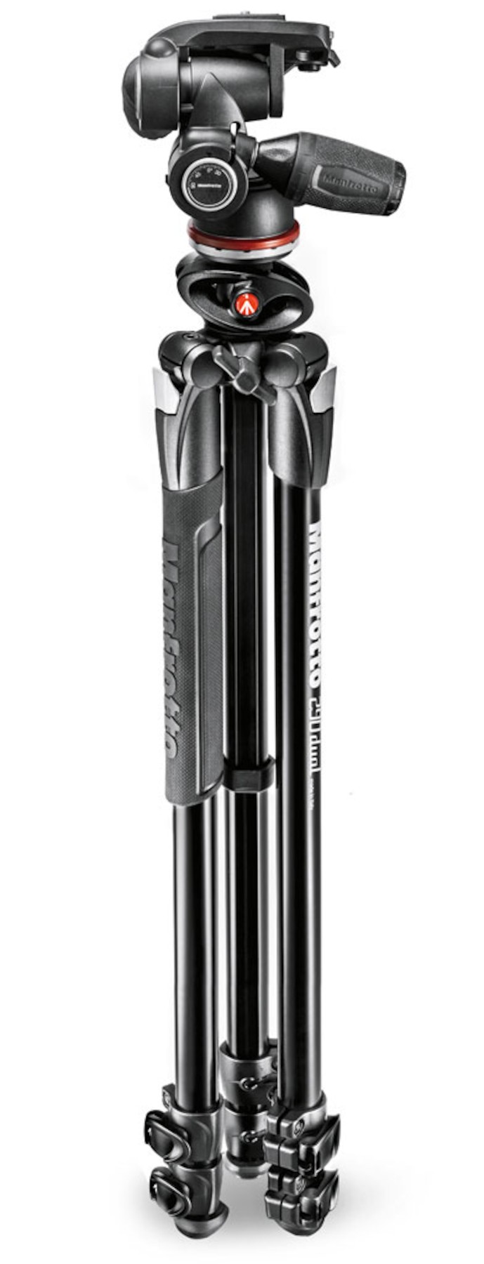 Tripod Manfrotto 290 Dual MK290DUA3-3W, alumin, me kokë 3 drejtime, i zi