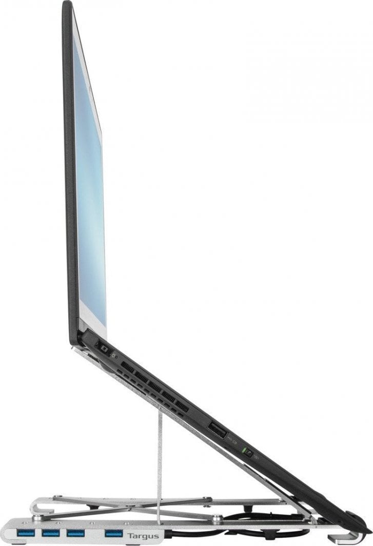 Mbajtëse laptopi Targus Portable Laptop Stand, me USB hub, alumini, gri