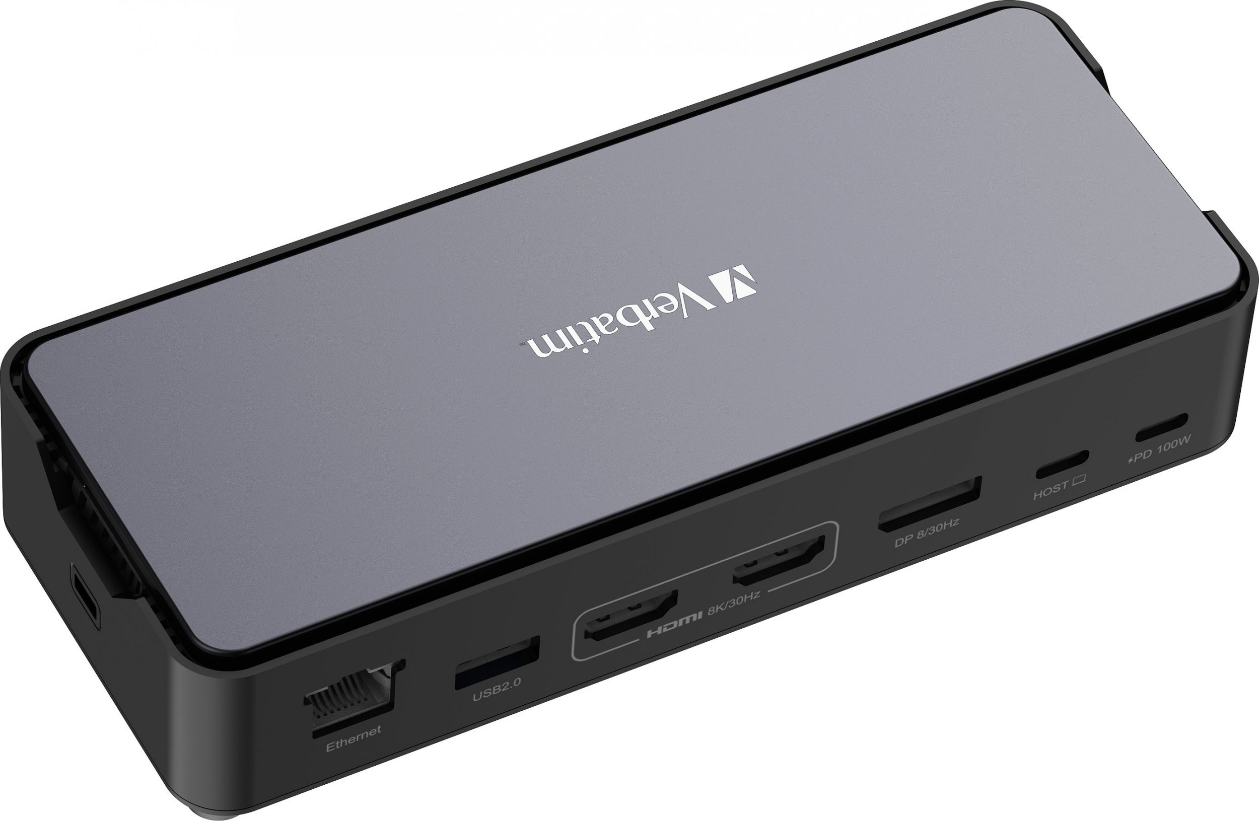Doking stacion Verbatim CDS-15S, USB 3.2 Type C, 2x HDMI dhe DisplayPort, i zi gri