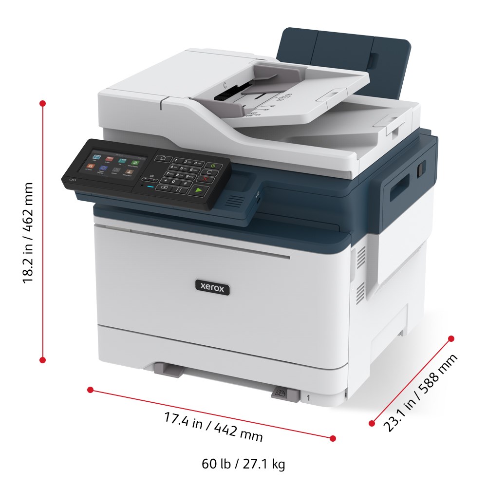 Printer multifunksional lazer Xerox C315, A4, 4në1, USB/LAN/WLAN, i hirtë