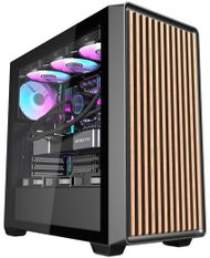 Kutia e kompjuterit Darkflash DS900WD, ATX ITX, me 4 ventilatorë 120mm, e zezë