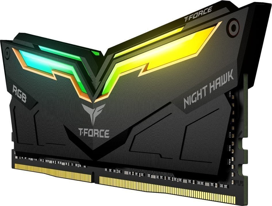 Memorie TeamGroup T-Force Night Hawk RGB Gen2, DDR4, 16 GB, 3600 MHz, CL18, TF14D416G3600HC18JDC01