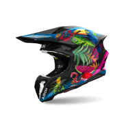 Helmetë motocross Airoh Twist 3 Amazonia, madhësia 2XL, me ASN dhe AEFR, e zezë shumëngjyrëshe