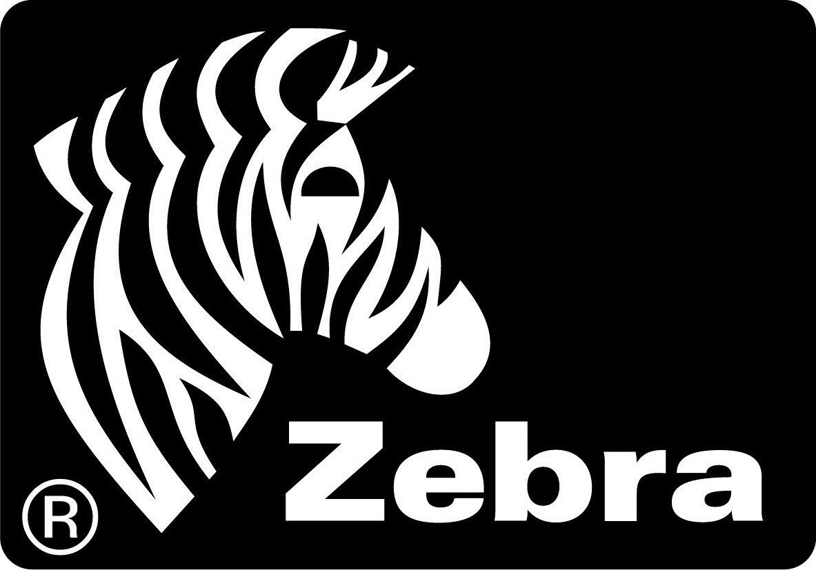 Logo dekorativ Zebra, stil minimal, bardh e zezë