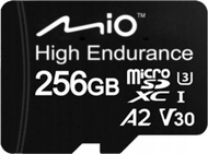 Kartë memorie MicroSD Mio High Endurance 256GB, Class 10, UHS I, e zezë