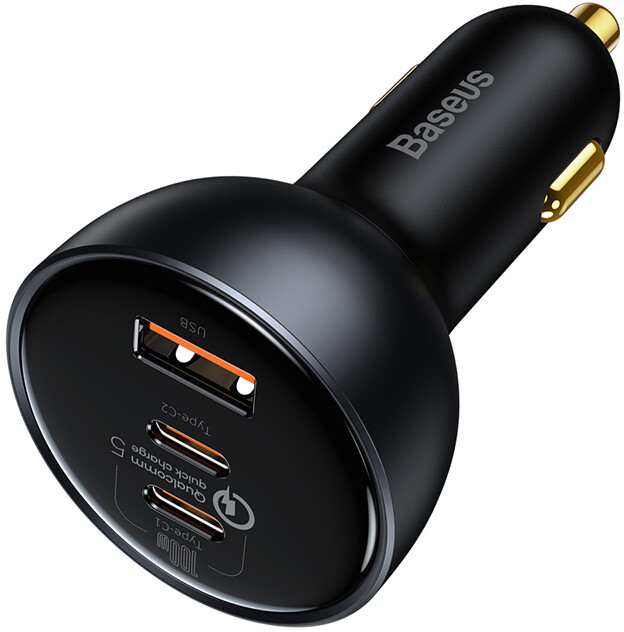 Karikues makine Baseus  1x USB-A, 2x USB-C, Quick Charge ™ 5, 160W, gri + kabllo Xiaomi USB-C 