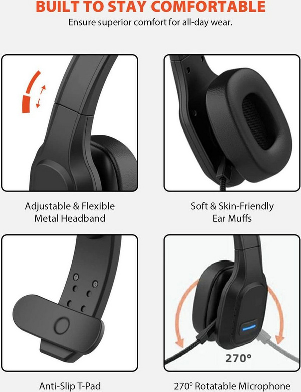 Kufje Audiocore AC864, të zeza