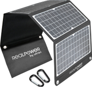 Panel diellor RealPower SP-30E, 30W, dalje USB 5V, i zi e bardhë