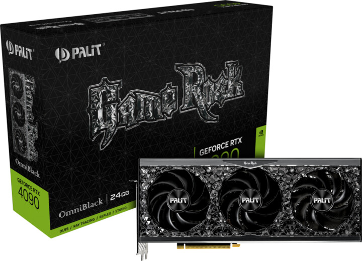 Kartelë grafike PALiT GeForce RTX 4090 GameRock OmniBlack, 24GB GDDR6X