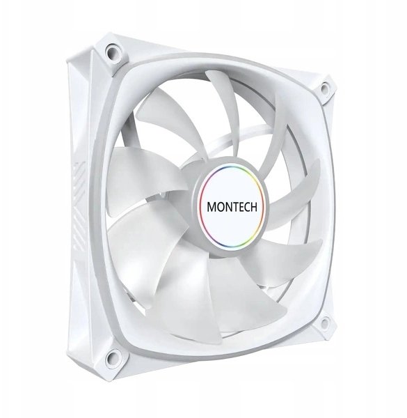 Ventilatorë PC Montech AX120 Pro ARGB, set 3x120mm, PWM, me fan hub, të bardhë 3