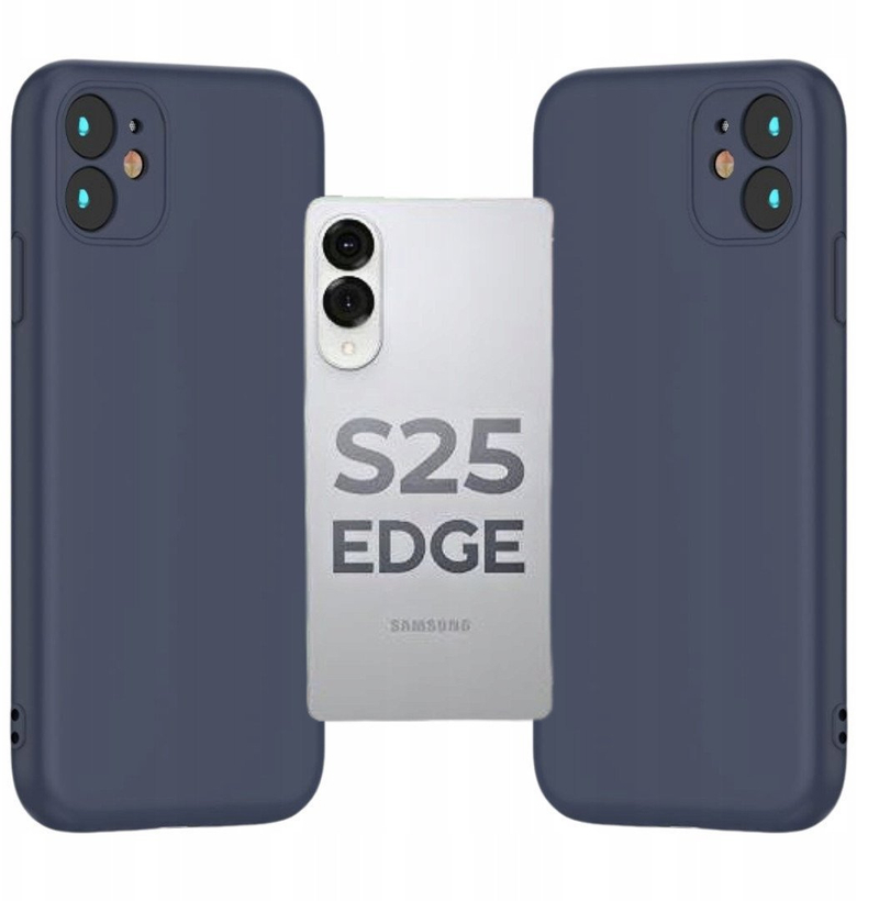 Futollë silikoni TFO për Samsung Galaxy S25 Edge, matte, blu e errët